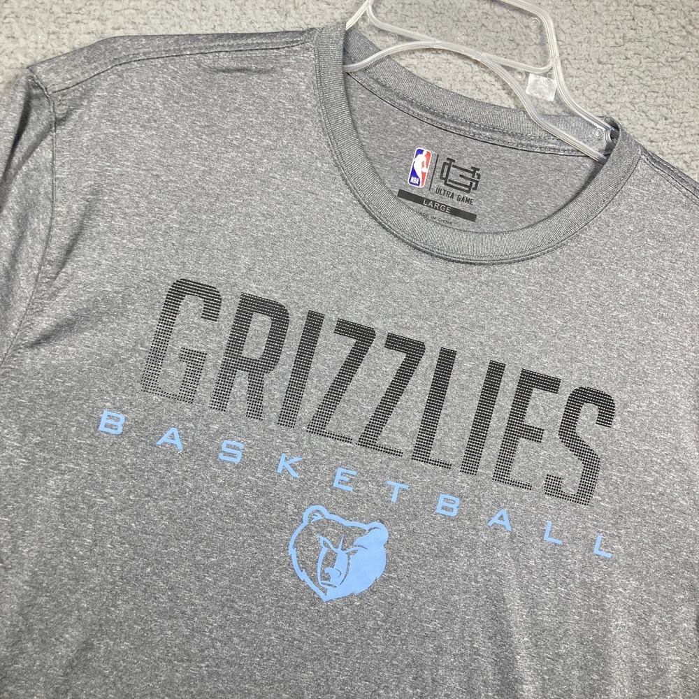 Memphis Grizzlies Basketball Shirt Adult Large Gray Lightweight NBA Ultra Game